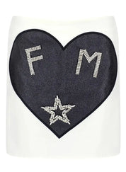 FM Rhinestone - Embellished Mini Skirt for Women - Flashmob Nation