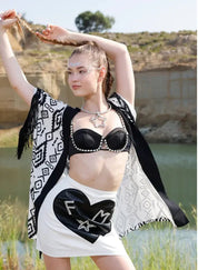 FM Rhinestone - Embellished Mini Skirt for Women - Flashmob Nation