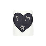 FM Rhinestone-Embellished Mini Skirt for Women