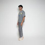 FM Football Crest Graphic T-Shirt – Vintage Grey