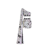 Glam One - Shoulder Sequin Top & Skirt Set - Flashmob Nation