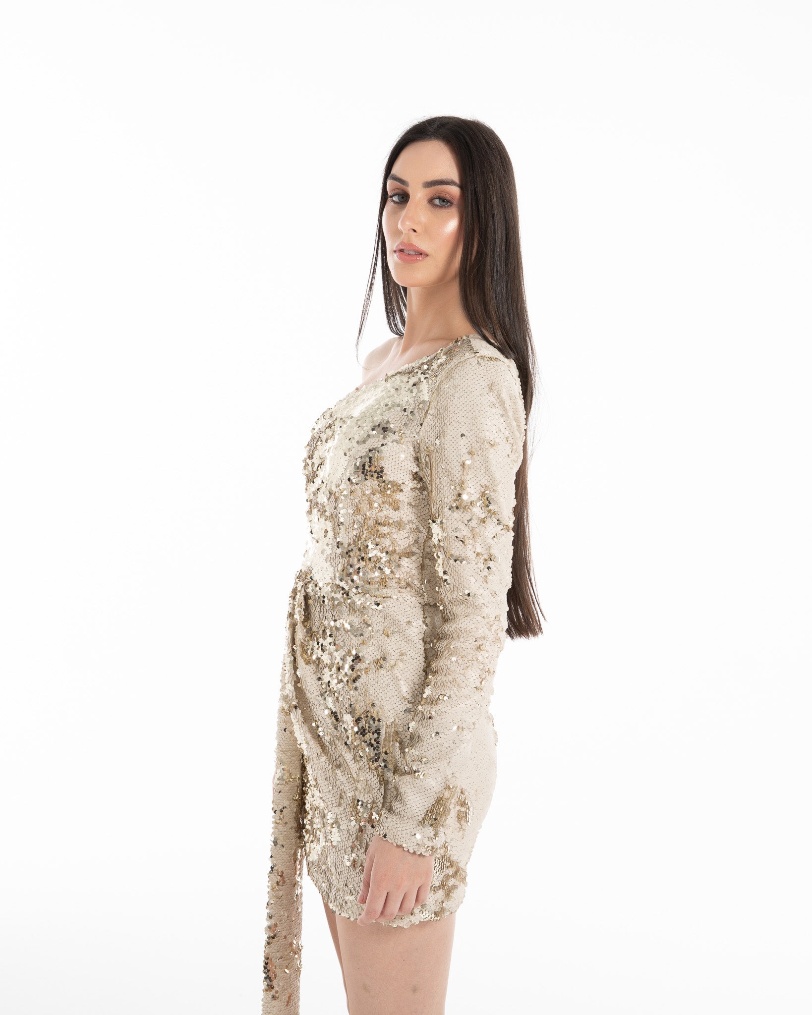 Glowy Golden Sequin Dress - Flashmob Nation