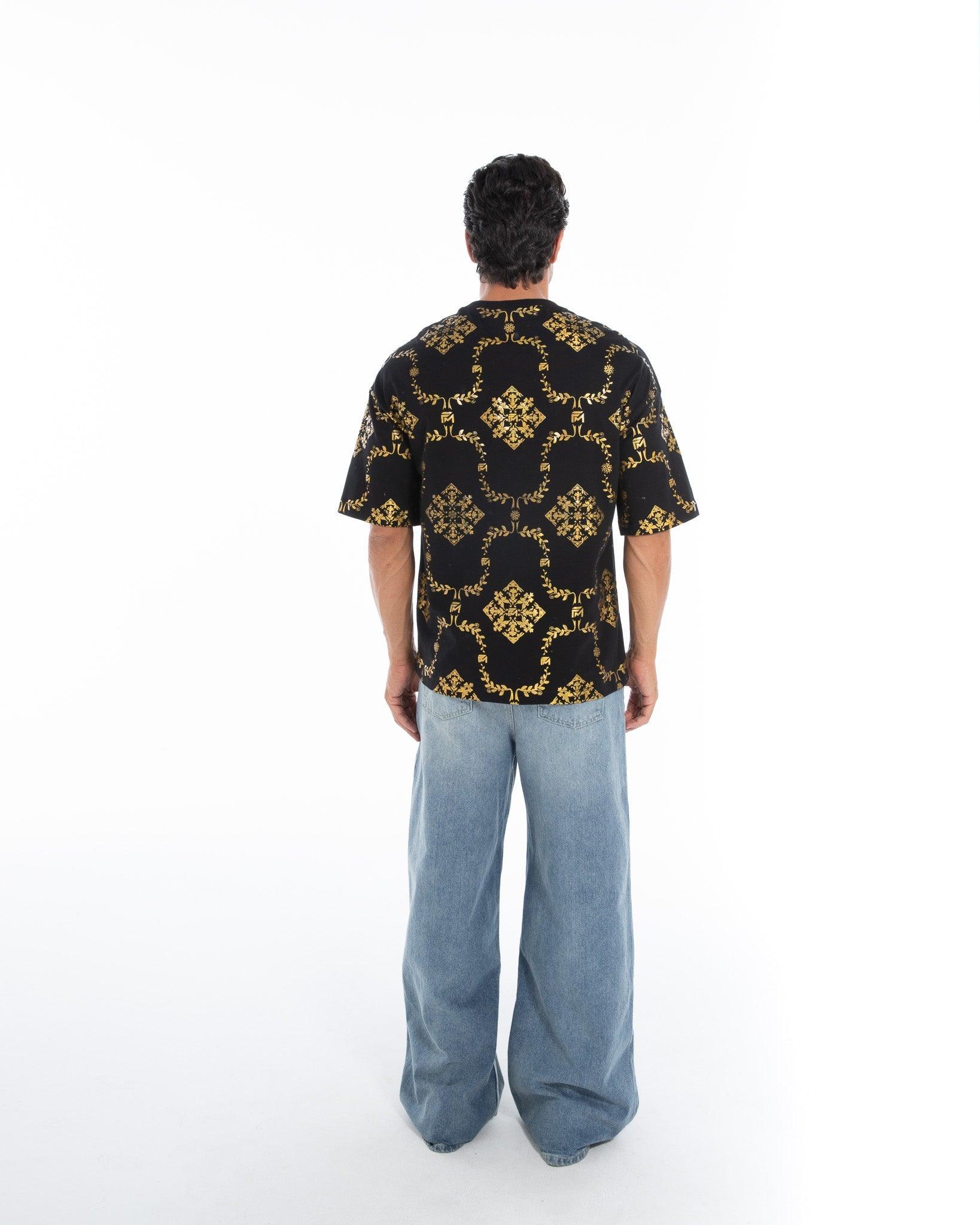 Gold Reflective Collared T-Shirt - Flashmob Nation