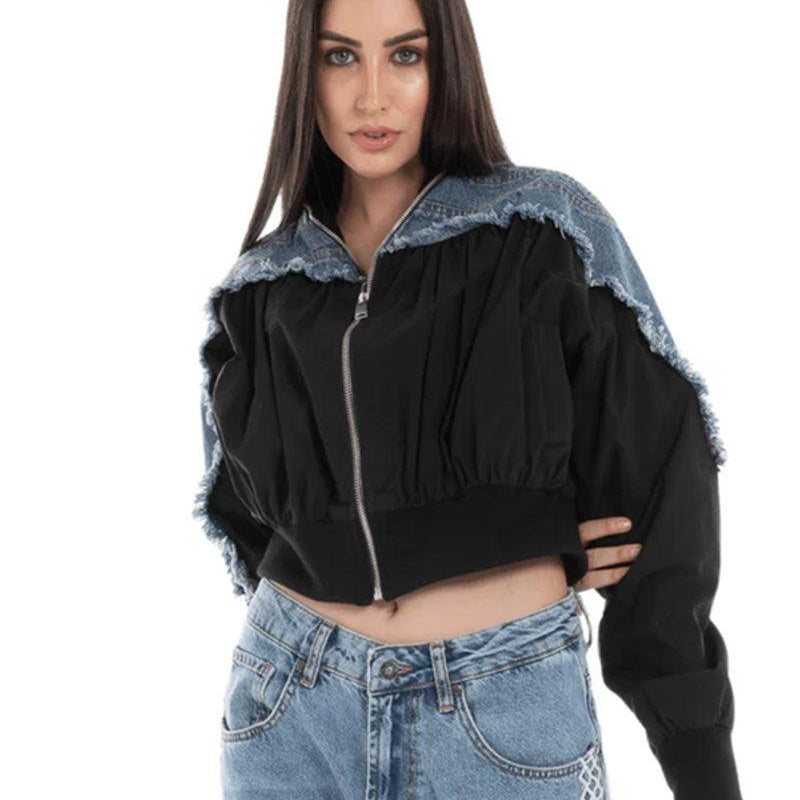 Hybrid Denim Bomber Jacket - Flashmob Nation