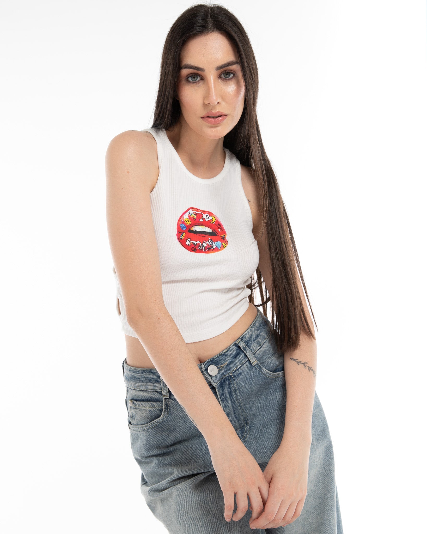 Lips Print Top - Flashmob Nation