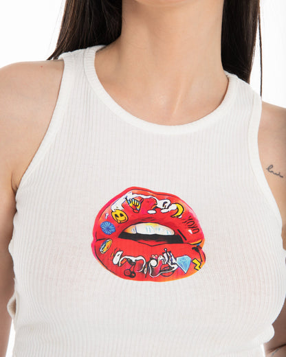 Lips Print Top - Flashmob Nation