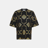 FM Men’s Black & Gold Reflective Streetwear T-Shirt