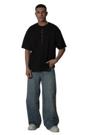 Men’s Black T-Shirt with Japanese Calligraphy - Flashmob Nation
