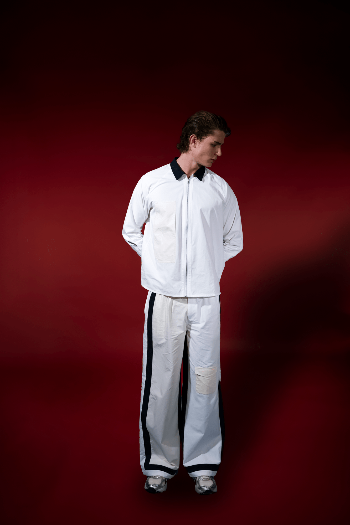 Men’s Contrast Panel Poplin Trousers – Flashmob - Flashmob Nation