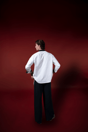 Men’s Contrast Panel Poplin Trousers – Flashmob - Flashmob Nation