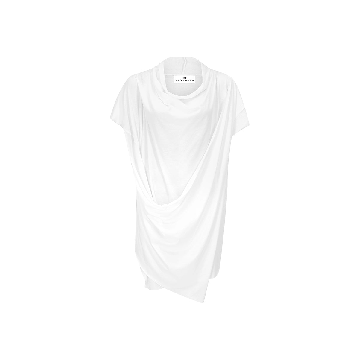 Men’s Draped Asymmetric Longline T-Shirt – FM Signature Streetwear - Flashmob Nation