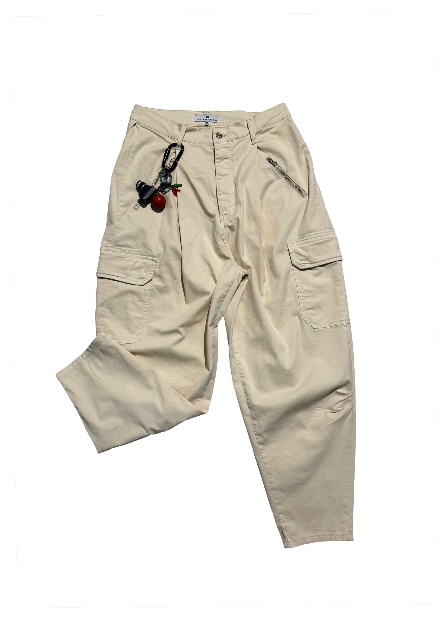 Men’s Ecru Baggy Trousers – FM Streetwear - Flashmob Nation