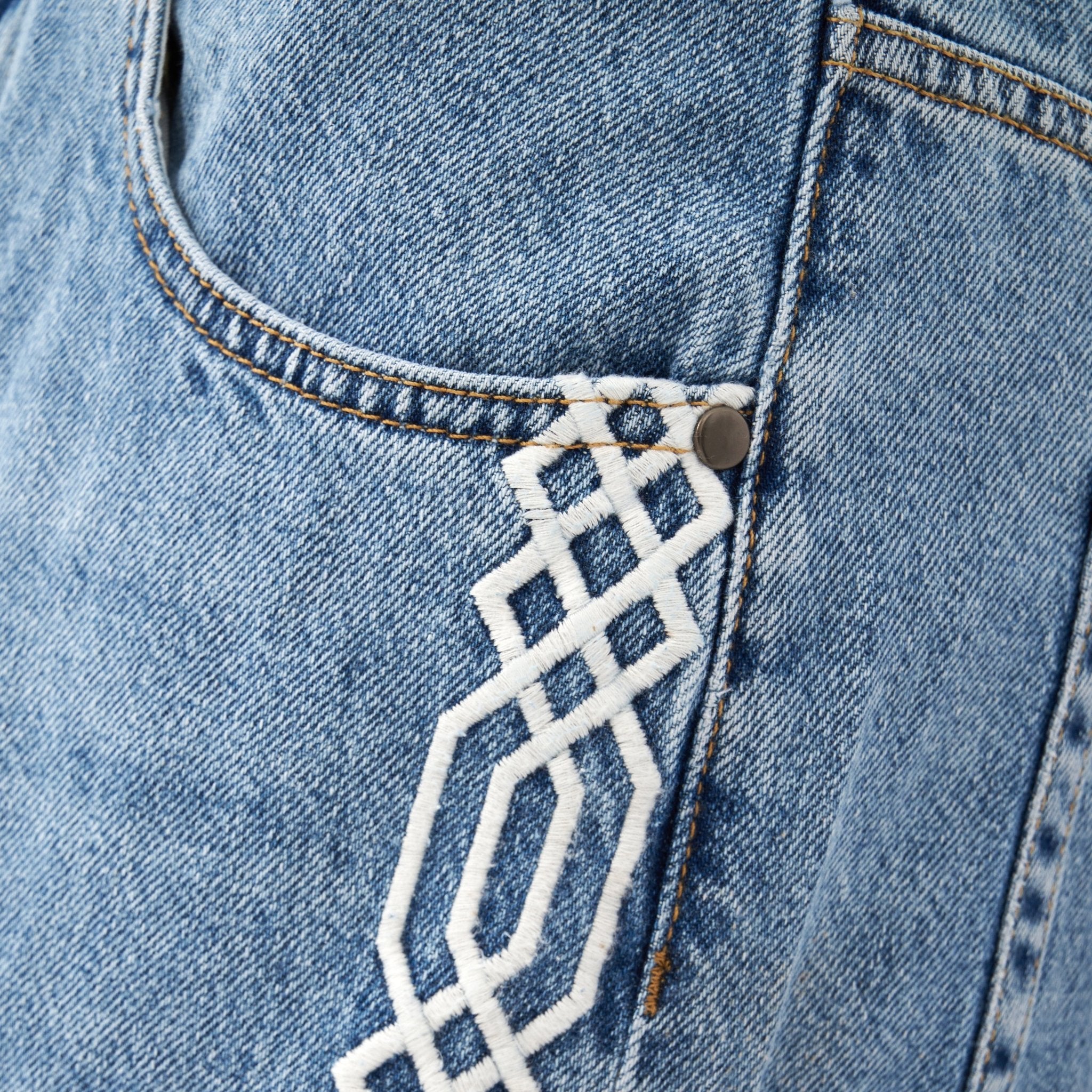 Men’s Embroidered Denim Jeans – FM Streetwear - Flashmob Nation