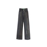 جينز فلاش موب الميتاليك الفضي