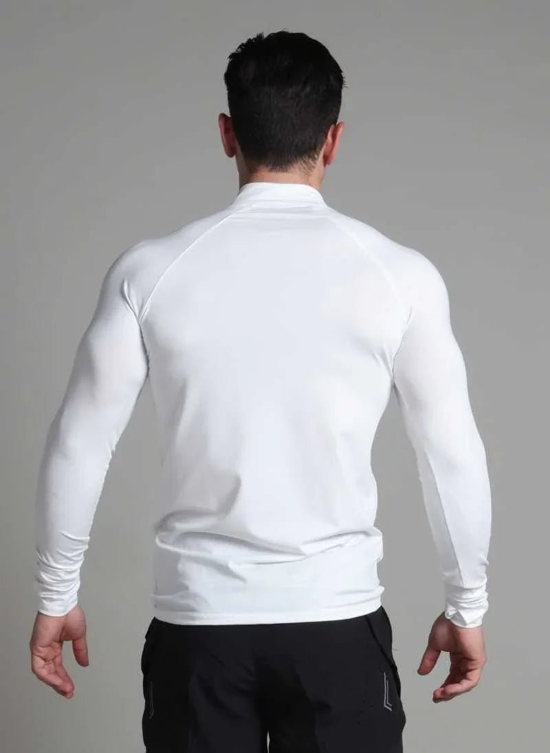 Men’s Muscle Fit Zip - Neck Performance Top - Flashmob Nation