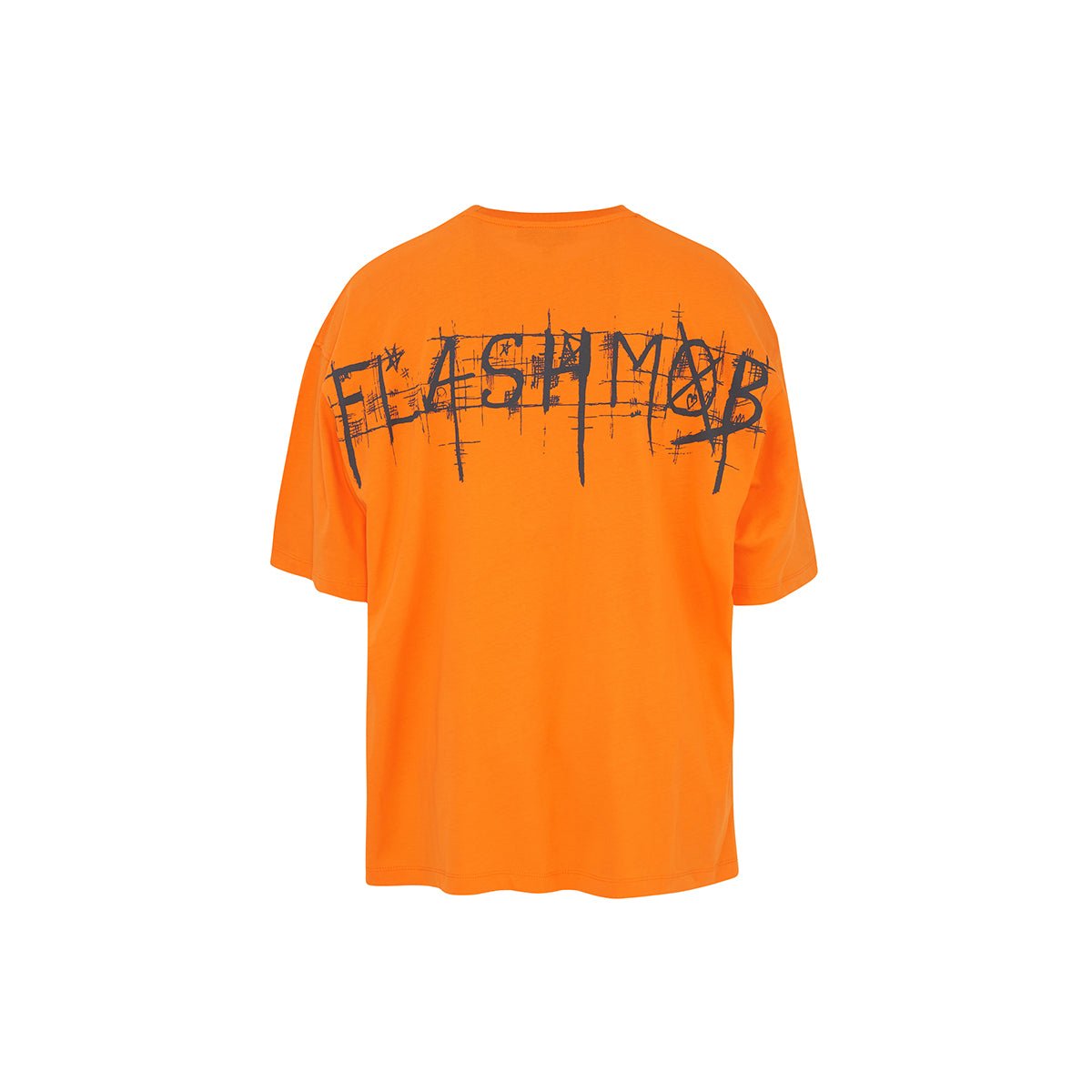 Men’s Orange Graphic Oversized T-Shirt - Flashmob Nation