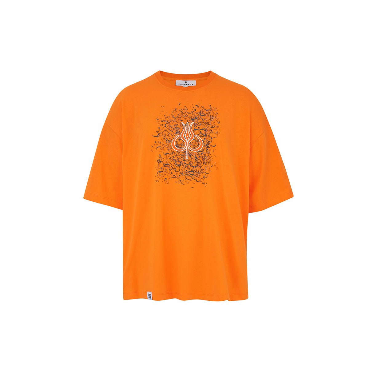 Men’s Orange Graphic Oversized T-Shirt - Flashmob Nation