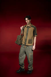 Men’s Two - Tone Tech Utility Zip Shirt - Flashmobnation - Flashmob Nation