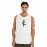 Men’s White Graphic Sleeveless Tank