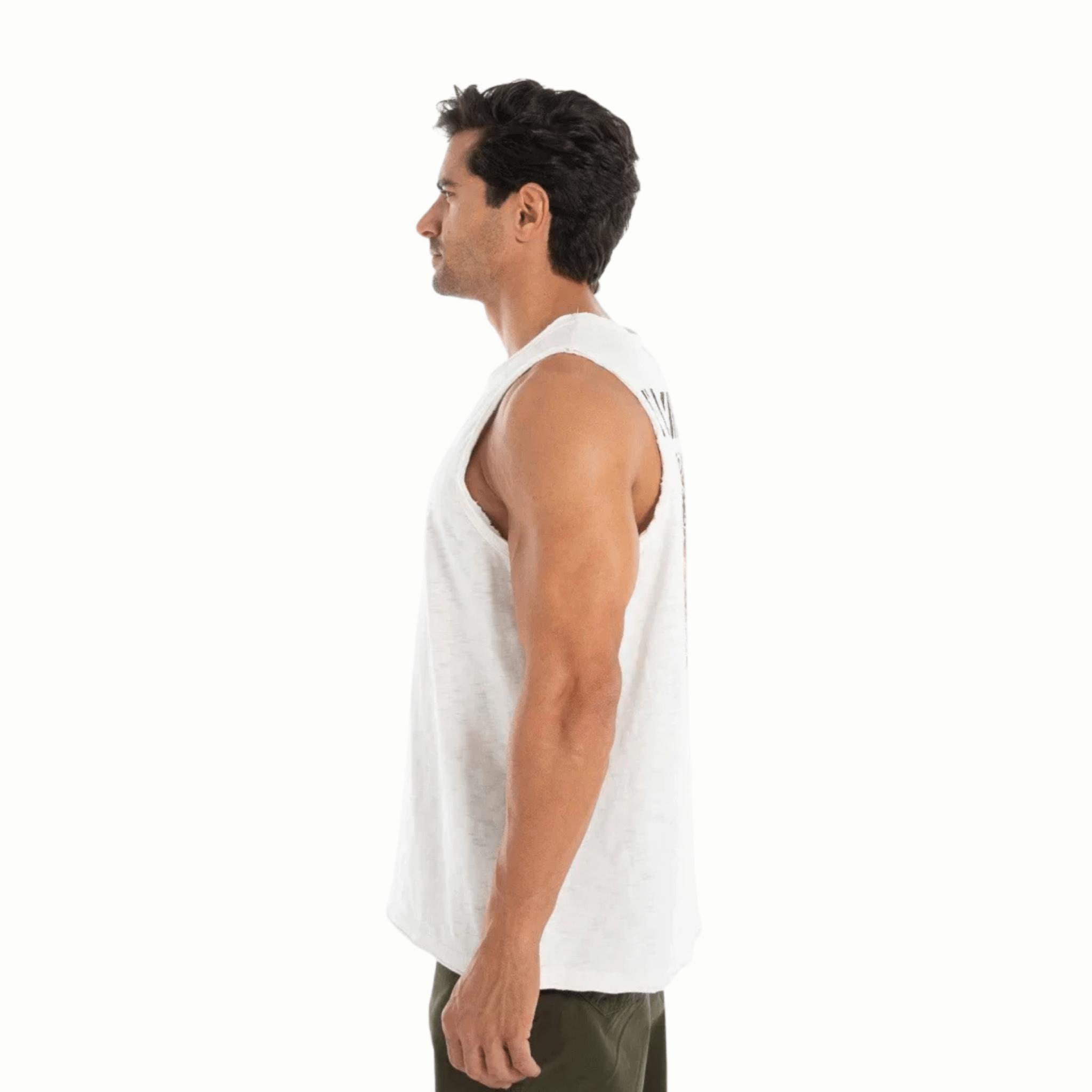 Men’s White Graphic Sleeveless Tank - Flashmob Nation