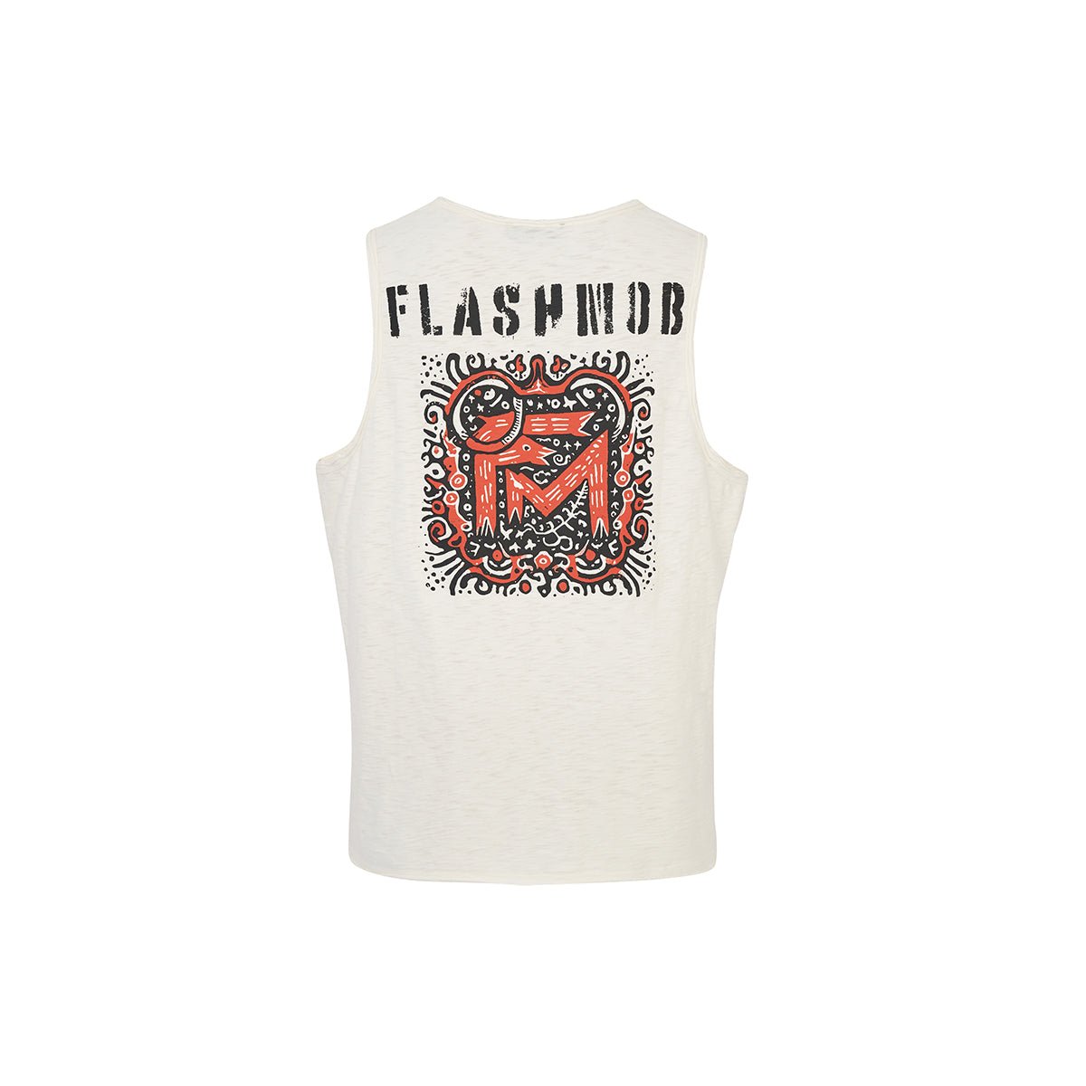 Men’s White Graphic Sleeveless Tank - Flashmob Nation