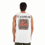 Men’s White Graphic Sleeveless Tank - Flashmob Nation