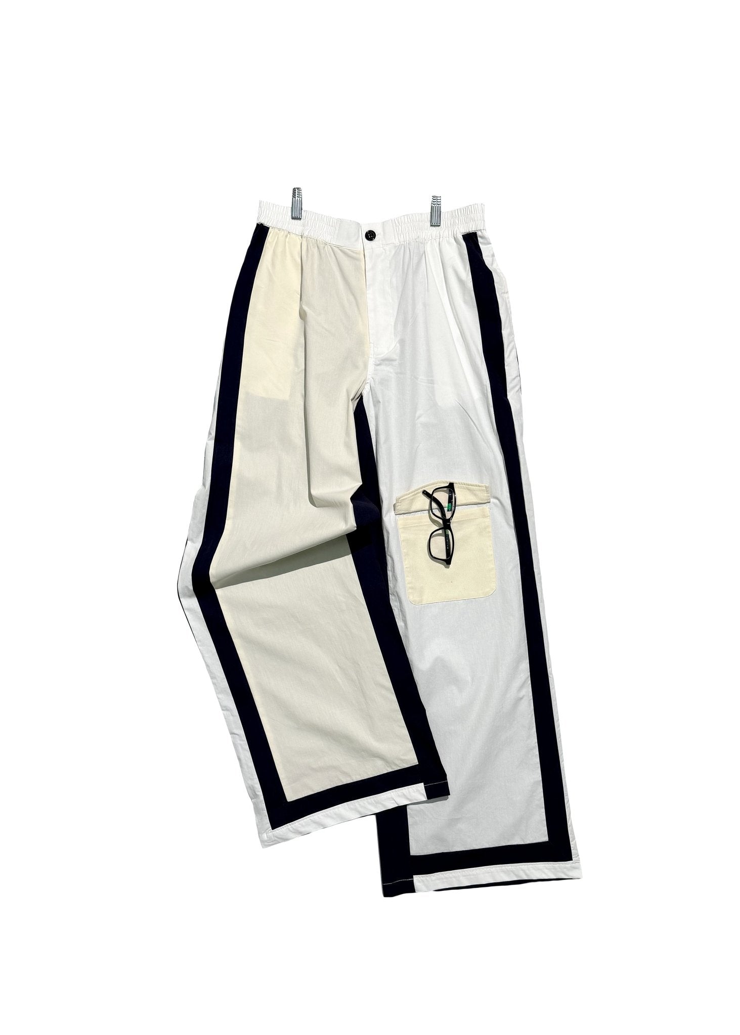 Multicolor Panel Poplin Trousers - Flashmob Nation