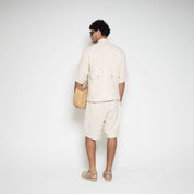 FM Ecru White Carpenter Shorts