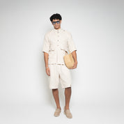 FM Ecru White Carpenter Shorts