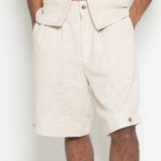 FM Ecru White Carpenter Shorts
