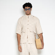 FM Linen Army Shirt – White