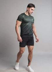 Ombre Short Sleeve Compression Shirt for Men - Flashmob Nation