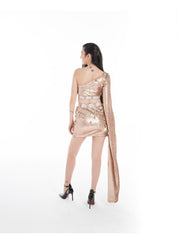One Shoulder Sequin Dress Set - Flashmob Nation