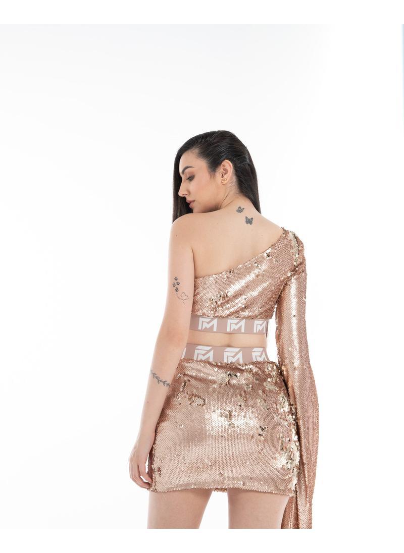 One Shoulder Sequin Dress Set - Flashmob Nation