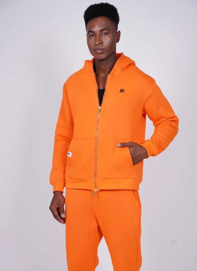 Orange Cotton Signature Hoodie Set for Men & Women - Flashmob Nation