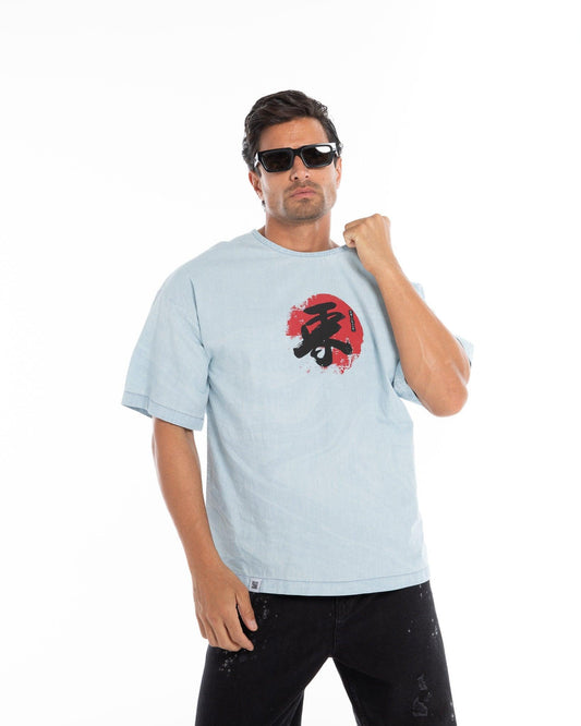 Oversized Denim T-shirt - Flashmob Nation