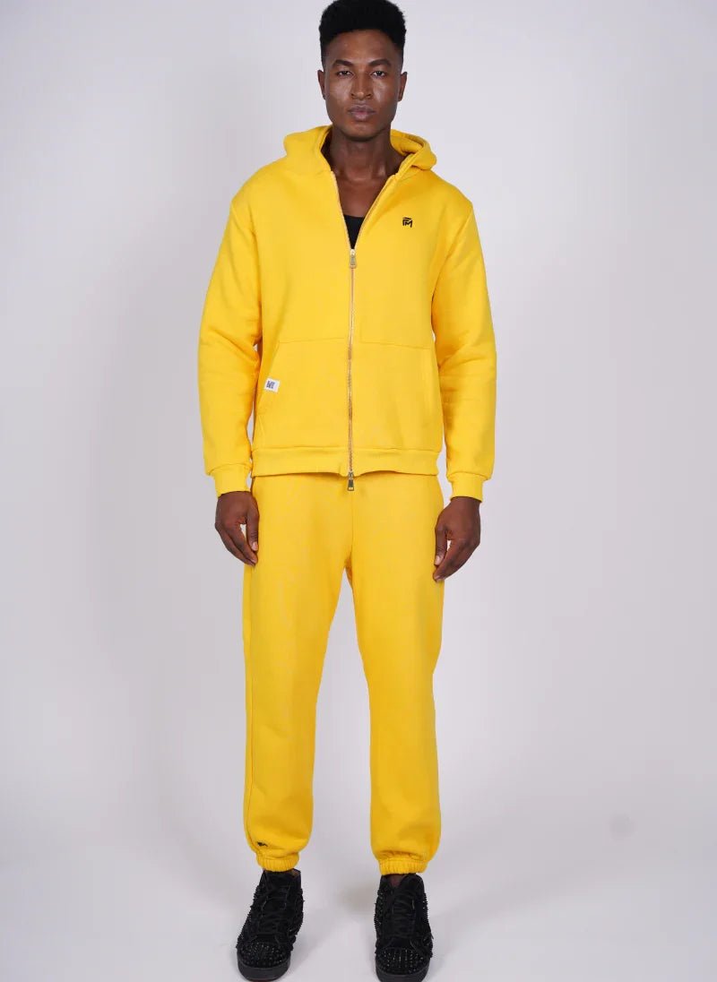 Oversized Embroidered Signature Zip Hoodie & Jogger Set FM - Flashmob Nation