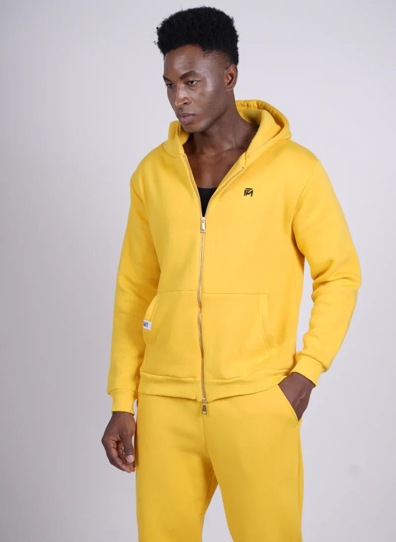 Oversized Embroidered Signature Zip Hoodie & Jogger Set FM - Flashmob Nation