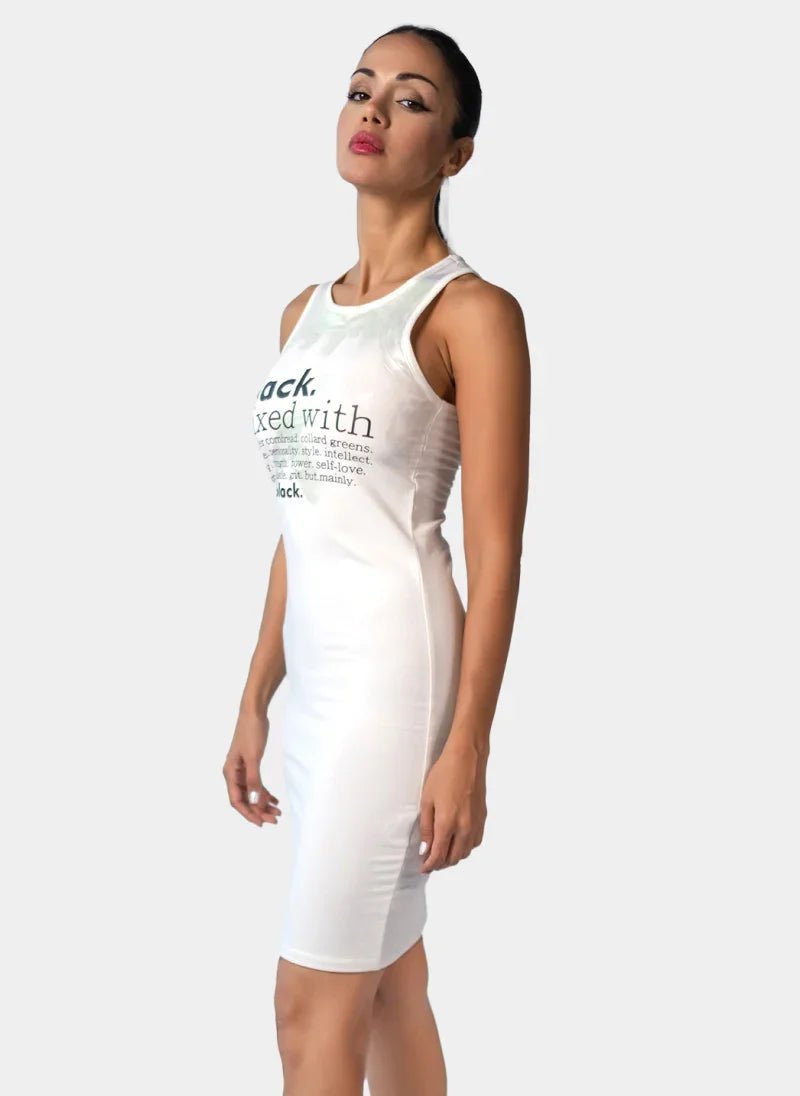 Oversized Graphic Tank Dress for Women - Flashmob Nation