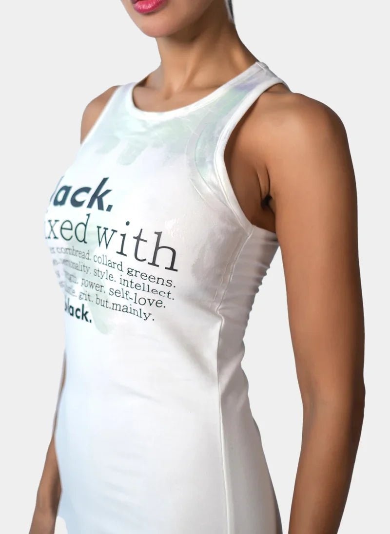 Oversized Graphic Tank Dress for Women - Flashmob Nation