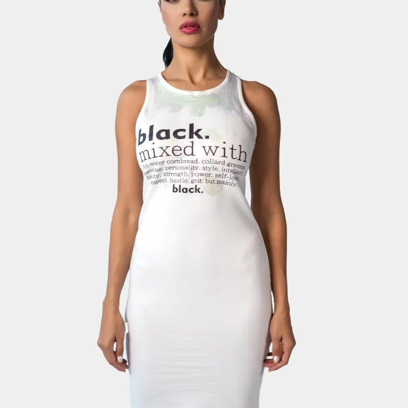 Oversized Graphic Tank Dress for Women - Flashmob Nation