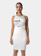 Oversized Graphic Tank Dress for Women