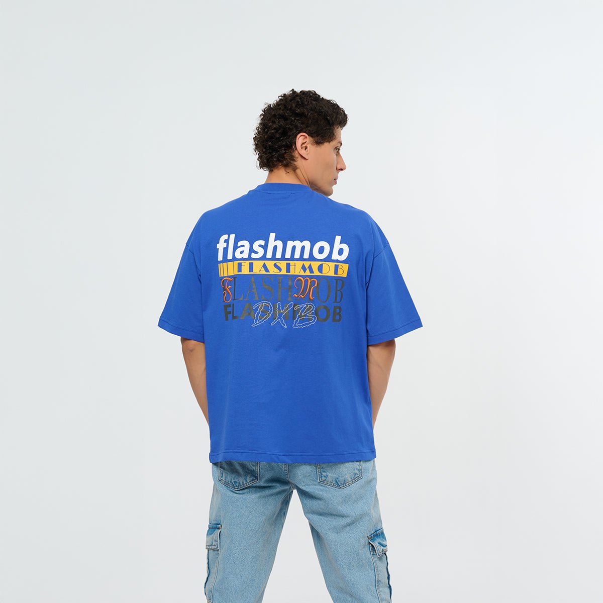 Oversized Graphic Text T-Shirt - Flashmob Nation