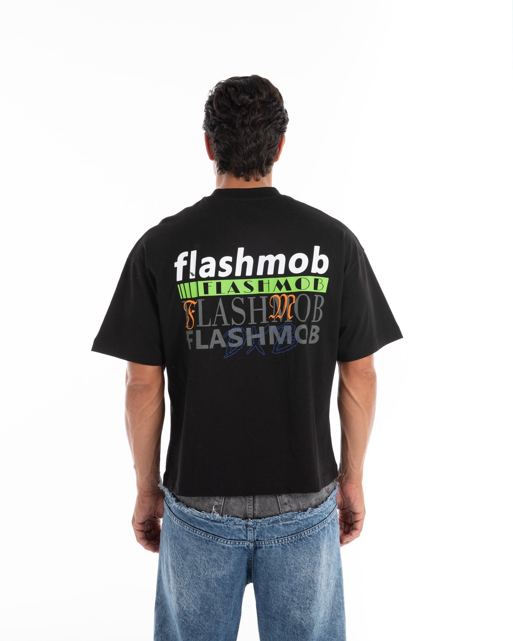 Oversized Graphic Text T-Shirt - Flashmob Nation