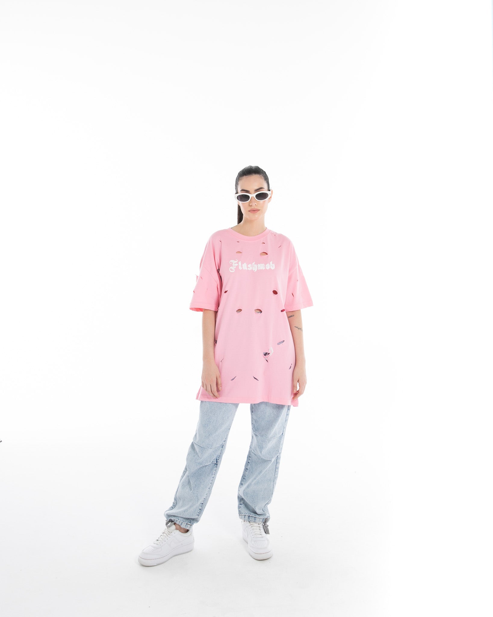 Oversized Printed Torn - Flashmob Nation