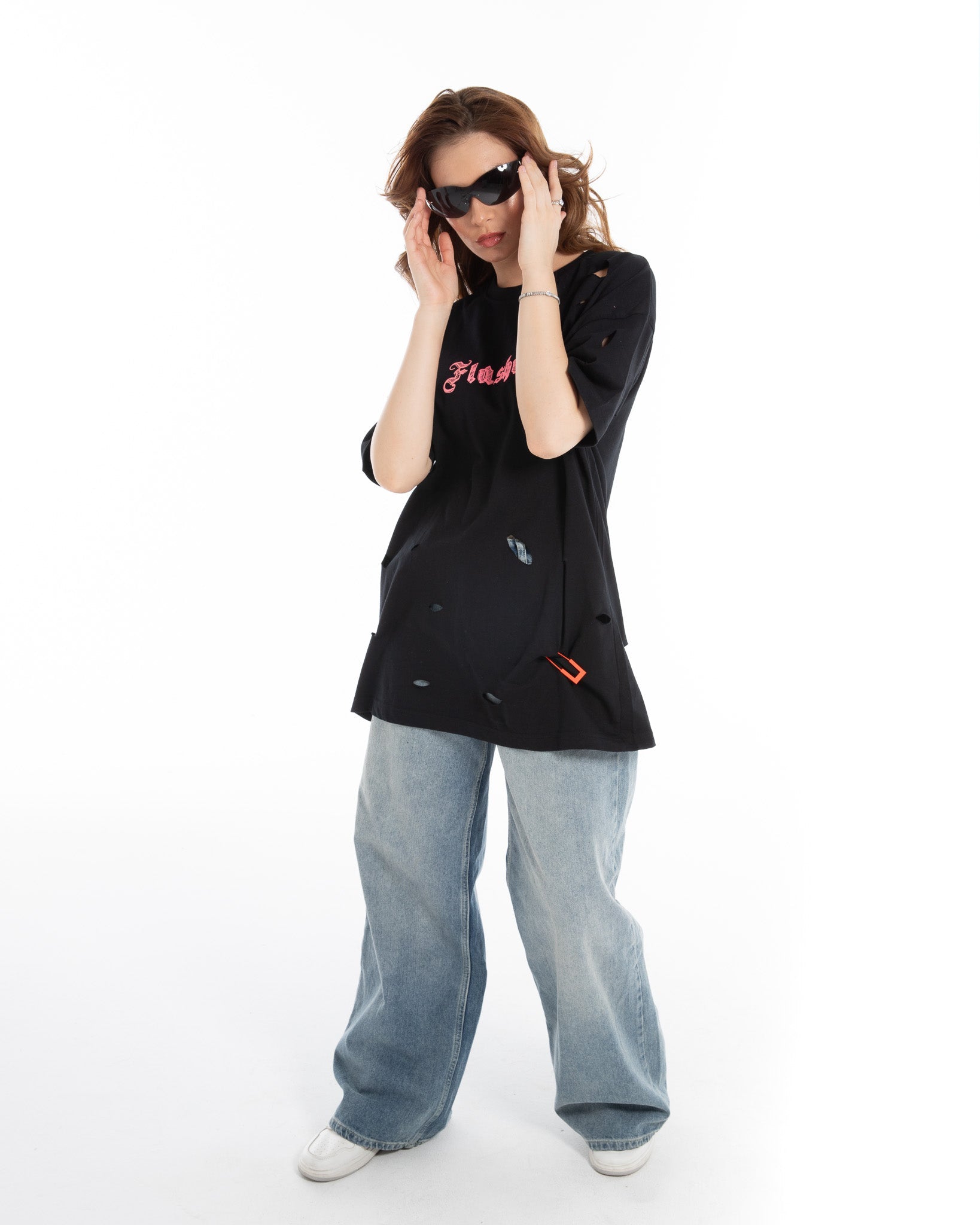 Oversized Printed Torn - Flashmob Nation