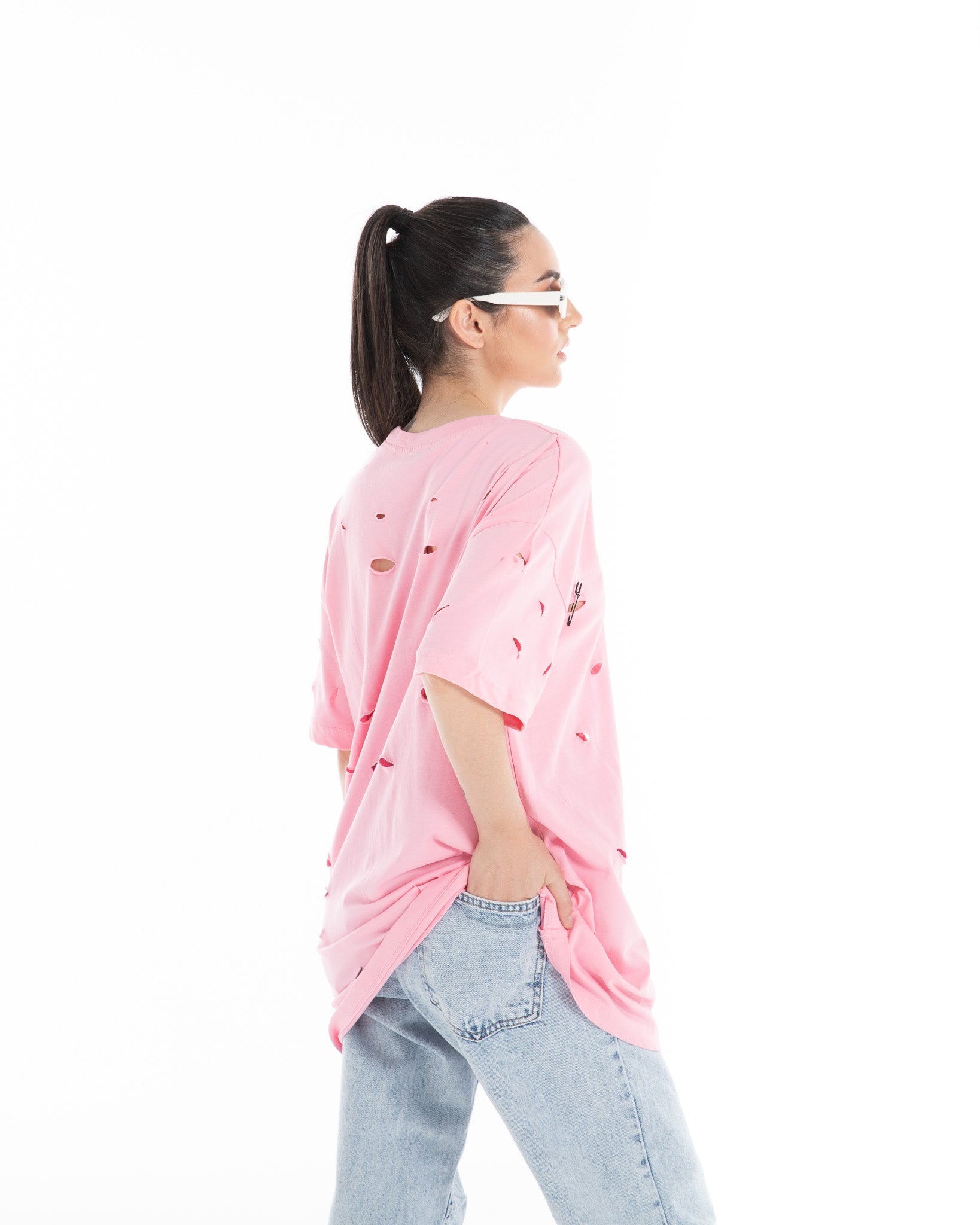 Oversized Printed Torn - Flashmob Nation