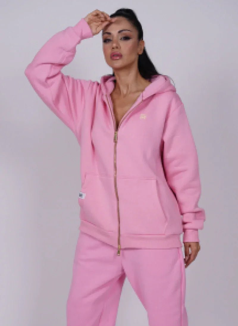 Oversized Printed Zip Hoodie Set FM - Flashmob Nation