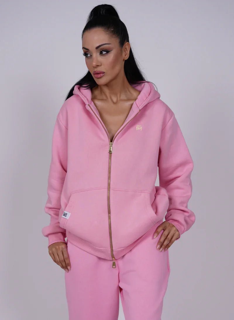 Oversized Printed Zip Hoodie Set FM - Flashmob Nation