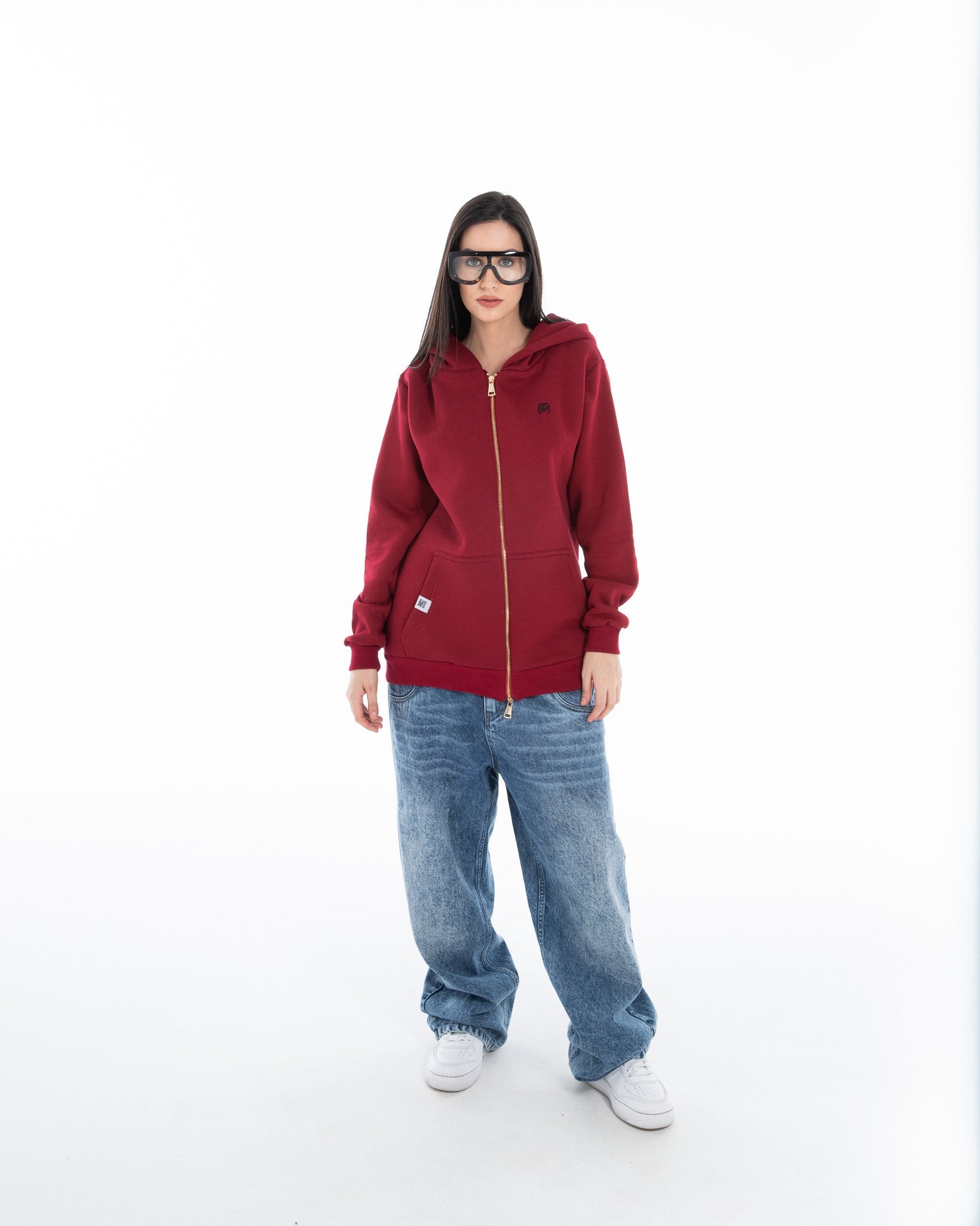 Oversized Zippered Sweatshirt - Flashmob Nation